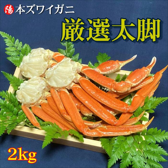 ボイル本ズワイガニ脚 2kg(6肩～10肩前後)【送料無料 ボイル 特大 最高級 冷凍 海鮮 蟹 かに カニ かに脚 かに足 カニ脚 カニ足 脚 肩 ずわいがに ズワイガニ お取り寄せ お祝い ギフト 贈答品 お買い得 プレゼント 鍋 父の日 お中元 BBQ】