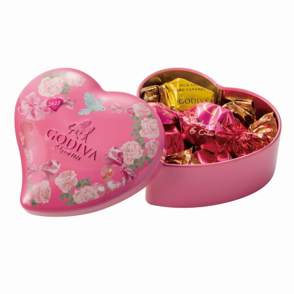 バレンタイン チョコ チョコレート ゴディバ GODIVA ときめく心 G キューブ アソートメント ミニハート缶（5粒入）のサムネイル