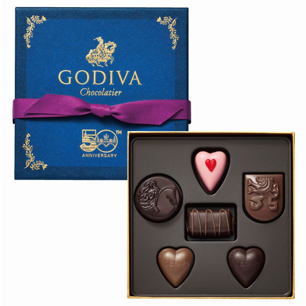 バレンタイン チョコ チョコレート ゴディバ GODIVA 50周年 アニバーサリー ヘリテージ アソートメント　(6粒入)のサムネイル