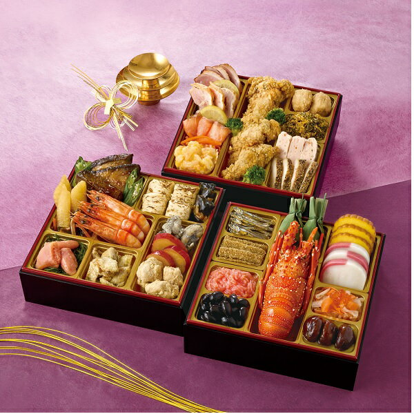 WEB-23【水炊き料亭「博多華味鳥」】料亭のおせち 和洋三段重