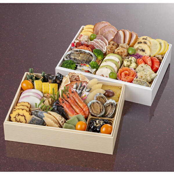 WEB-47【京都　亀岡　渓山閣×京都出町柳　町屋フレンチepice】和洋コラボおせち二段重