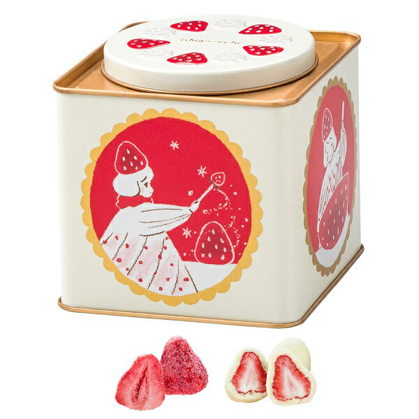 バレンタイン 2025 チョコ いちごの日まるごといちごアソート缶8個入のサムネイル