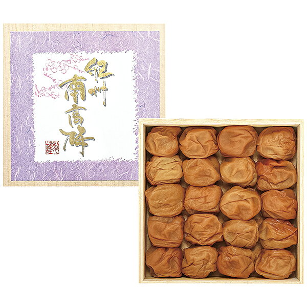 ■商品詳細内容量：紀州南高梅 うす塩味梅干（塩分約4％）500g/木箱入温度帯：常温便でお届けいたします。特定原材料：商品重量:0.8kg商品記号:043‐WK‐40■お届け時期についてお届け時期：順次発送(5日~10日で発送)備考：カタログ掲載P81■発送について ※商品画像はイメージです。パッケージ・内容・価格等、予告なく変更させていただく場合がございますので予めご了承ください。■返品・交換について※商品の特性上、返品・交換はご容赦ください。