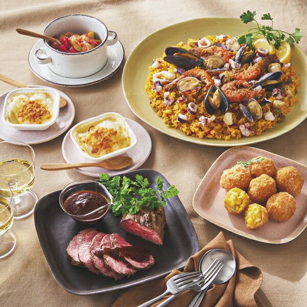 T-47【RFFF】食卓華やぐ プライムビーフのグリル&魚介のパエリア・3種デリセット