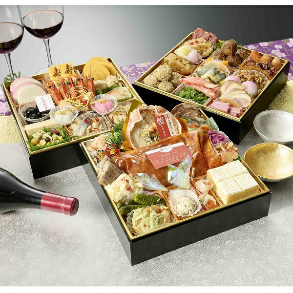 WEB-100【小樽きたいち】小樽きたいち御膳　和洋中三段重