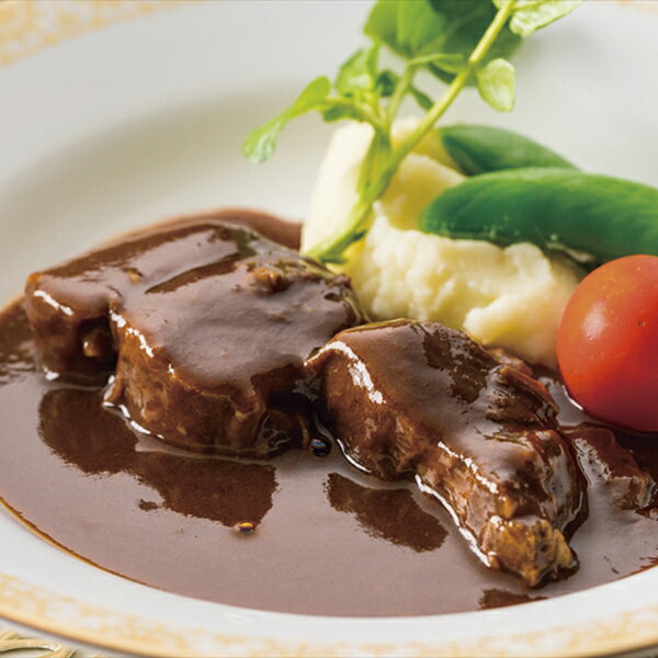 ■説明赤ワインとデミグラスでじっくり煮込んだ、とろける牛すね肉の芳醇な味わいをお楽しみください。■商品詳細内容量：150g×2賞味期限：出荷日より冷凍で60日以上。温度帯：冷凍便でお届けいたします。特定原材料：乳・小麦保存方法:冷凍商品記号:X146■お届け時期についてお届け時期：12月23日（水）から25日（金）備考：お届け時期：12月23日（水）から25日（金）※〈配送料込み〉の商品は、表示価格に配送料が含まれております。※直送オードブルは、解凍に時間がかかるためお召し上がりの前日をご指定ください。※店舗でのお渡しはできません。※お時間の指定はご容赦ください。※異なる場所から直送するため、他の商品との組み合わせ配送はできません。※積雪等による交通事情により、やむを得ず記載の配送日に商品をお届けできない場合もございます。※お届けは沖縄・離島を除く全国。■発送について ※商品画像はイメージです。パッケージ・内容・価格等、予告なく変更させていただく場合がございますので予めご了承ください。※ご贈答用包装・のし掛け・指定日配送はご容赦ください。■返品・交換について※商品の特性上、返品・交換はご容赦ください。