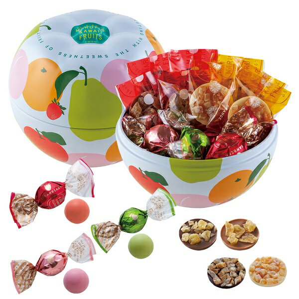 バレンタイン チョコ まるっとかわいいふるうつ。まるっとフルーツ缶17個のサムネイル