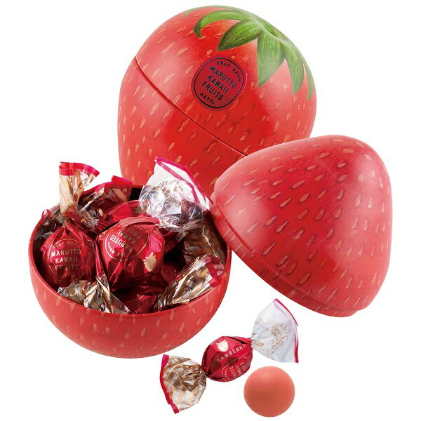 バレンタイン チョコ まるっとかわいいふるうつ。まるっとフルーツ缶（おおきないちご）6個のサムネイル