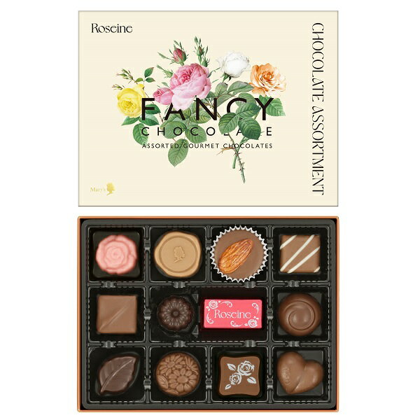 エントリーでP5倍 バレンタイン 2025 チョコ Roseine ロゼーヌロゼーヌファンシーチョコレート12個入 エントリーでポイント5倍（2月10日01：59迄）のサムネイル