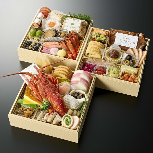 WEB-87【小樽きたいち】小樽きたいち御膳　暁　和洋三段重(4)