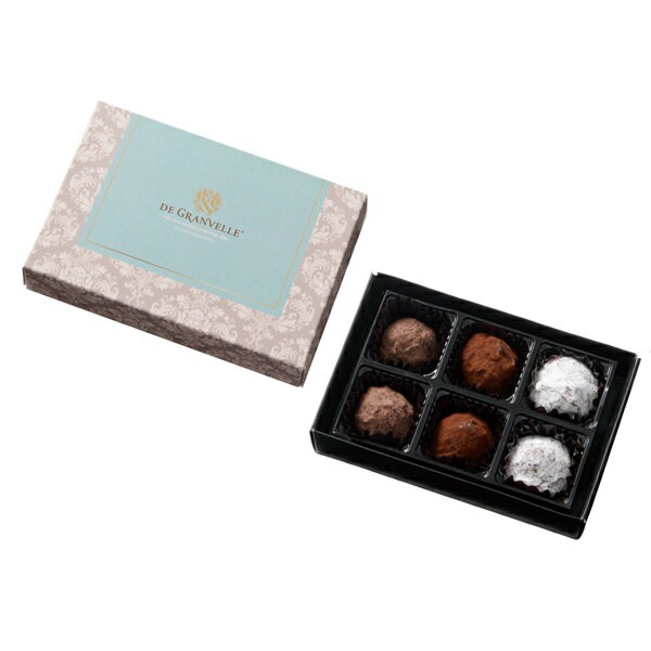 ■説明植物油脂不使用のベーシックなめらかトリュフの6粒入り。■商品詳細内容量：6コ賞味期限：2026年4月30日温度帯：常温便でお届けいたします。特定原材料：乳保存方法:常温商品記号:633アルコール度数:不使用■お届け時期についてお届け時...