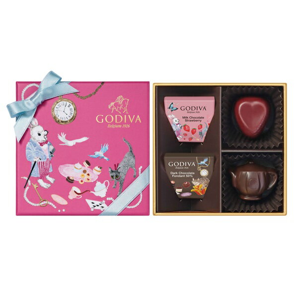 バレンタイン 2026 ゴディバ アリスのティーパーティ アソートメント 4粒入