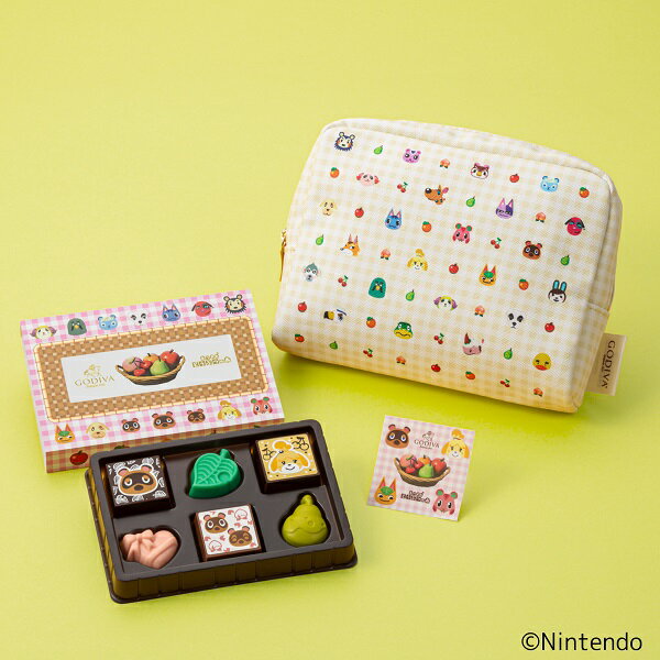 エントリーでP5倍 バレンタイン プレゼント ゴディバ ゴディバ × あつまれ どうぶつの森 アソートメント (6粒入) オリジナルポーチつき エントリーでポイント5倍！(1月28日1時59分迄)のサムネイル