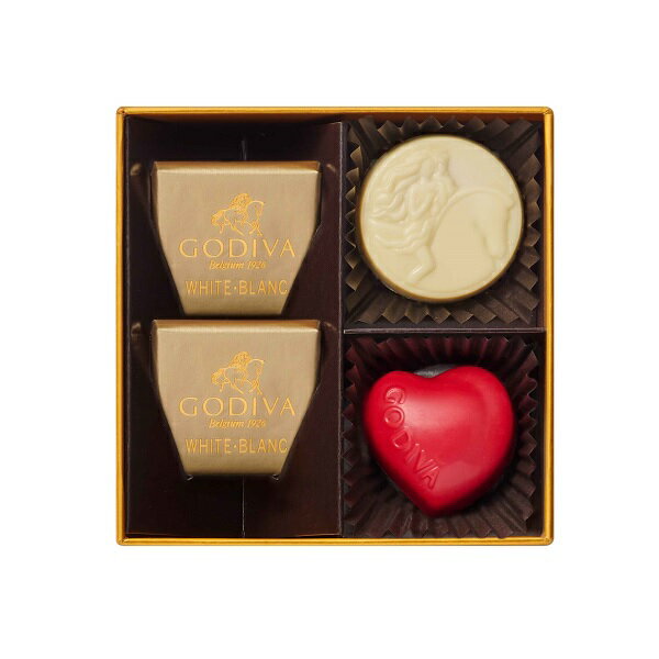 ホワイトデー ゴディバ トゥルー ハート ホワイト アソートメント 4粒入