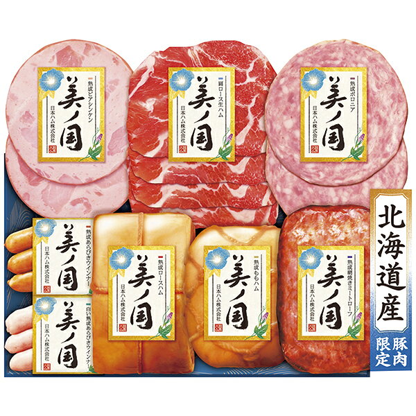乐天商城 - 御中元 ギフト 送料無料（一部除き） 日本ハム 北海道 プレミアム 美ノ国 ハム詰合せ UKBS-18