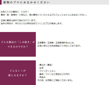 染み抜き 一級技能士 見積もりいたします。しみ抜き 染み抜き しみ落とし シミ しみ シミ落とし 着物 反物 小紋 色無地 江戸小紋 留袖 訪問着 振袖 黒紋付き 家紋 羽織 袴 レディース メンズ 八掛け 胴裏 襟 衿焼け