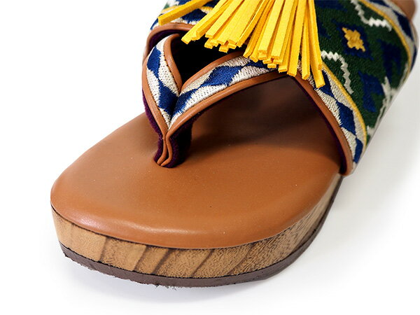 下駄 レディース 浴衣 桐 青 緑 エスニック 黄色 タッセル 夏 祭り 花火大会 痛くない 歩きやすい 女性 フリーサイズ サンダル ミュール 和装小物