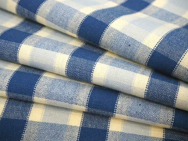 着物 卸直営店 京都マルヒサの伊勢木綿 反物 単品 綿 堅牢染 黄色×青 格子 レディース 女性 大人 臼井織布謹製 三重県指定 伝統工芸品 日本製 和装 和服 送料無料｜アングル2
