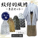 男 紋付 羽織 袴 3点セット 成人式 卒業式 無地 グレー 金 銀 亀甲 龍 源氏香 Jrサイズ 4号 5号 6号 7号 8号 洗える着物 きもの 和装 和服...