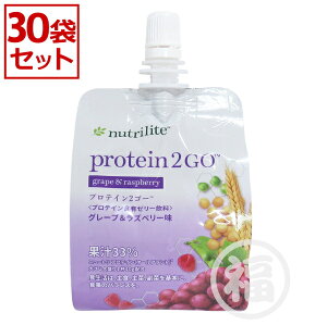 【30袋入り】 アムウェイ プロテイン2ゴー グレープ&ラズベリー 賞味期限:2026年1月8日