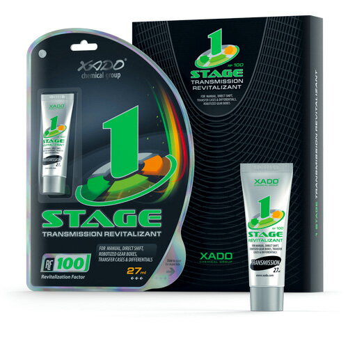 XADО 1 STAGE Transmission (チューブ 27 ml) マニュアルトランスミッション・ギア・デフ用オイル添加剤