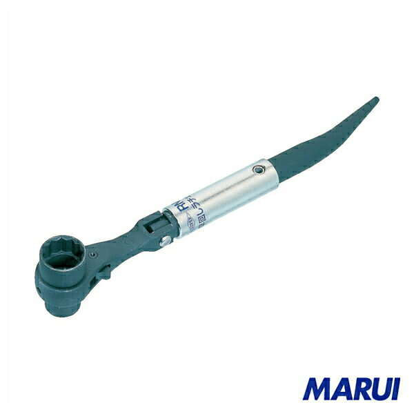 特長 ■正逆は切り替え爪式です。 ■仮設足場・住宅施工などに最適なショートタイプです。 ■ボルト・ナットの早回し機構付です。 ■ハンドルがワンタッチで折れ曲がりボルト・ナットの早回し機構です。 用途 ■六角ナットの締め付け作業に。 仕様 ■厚さ(mm)：50 ■対辺寸法(mm)：17×19 ■全長(mm)：287 仕様2 - 材質／仕上 - セット内容／付属品 - 原産国 日本 注意 - 在庫について 当店では複数店舗での在庫共有をしており、システムで在庫の調整を行っておりますがご注文が集中した場合、在庫にズレが生じることがございます。 在庫数の更新が間に合わず、ご注文頂きました商品が欠品となり後ほどご連絡させていただく場合もございます。 大変ご迷惑をおかけする場合がございますがあらかじめご了承くださいますようよろしくお願い致します。