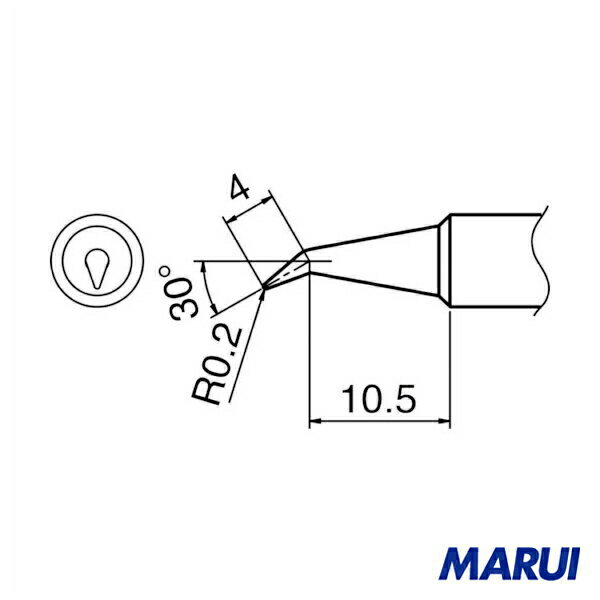 白光　こて先　0．2BR型　1本　T18-BR02 