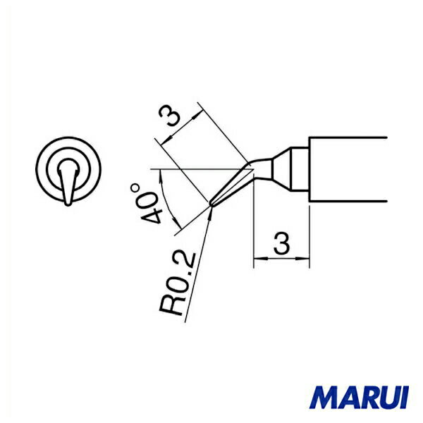 白光　こて先／J型　1本　T30-J 【DIY】【工具のMARUI】