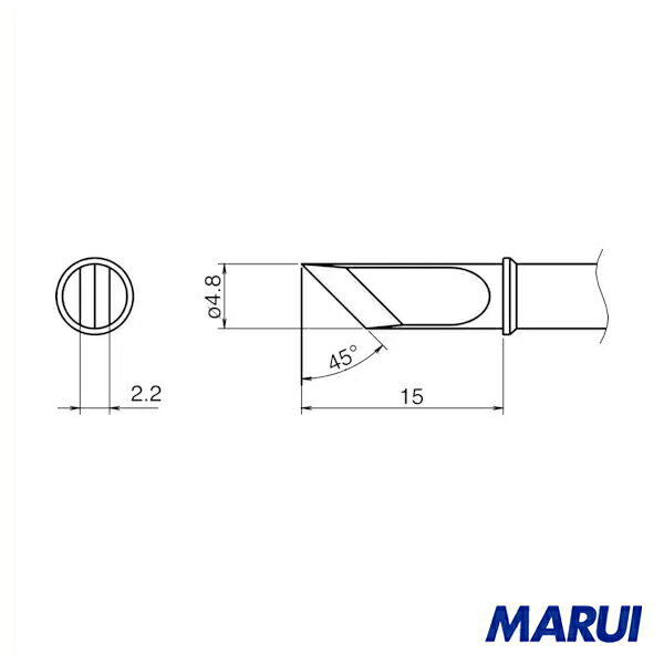 特長 - 用途 - 仕様 ■コテ先名称：KU型 ■適合コテ：FX100 仕様2 ■ヒーター一体式 ■コテ先温度：450℃ 材質／仕上 - セット内容／付属品 - 原産国 日本 注意 - 在庫について 当店では複数店舗での在庫共有をしており、システムで在庫の調整を行っておりますがご注文が集中した場合、在庫にズレが生じることがございます。 在庫数の更新が間に合わず、ご注文頂きました商品が欠品となり後ほどご連絡させていただく場合もございます。 大変ご迷惑をおかけする場合がございますがあらかじめご了承くださいますようよろしくお願い致します。