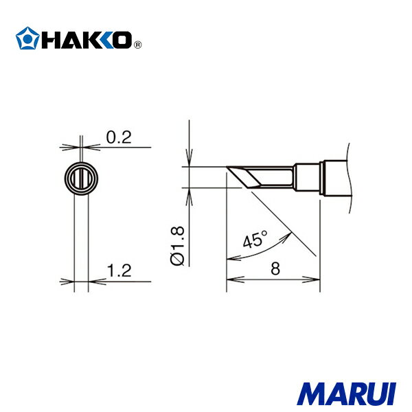 白光 こて先K型 400℃ 1個 T3802K 【DIY】【工具のMARUI】