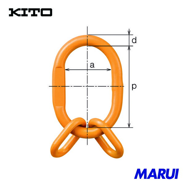 キトー チェンスリング カナグ部材(アイタイプ) サブリンク付マスターリンクHMF 基本使用荷重2.8t/3.8t..