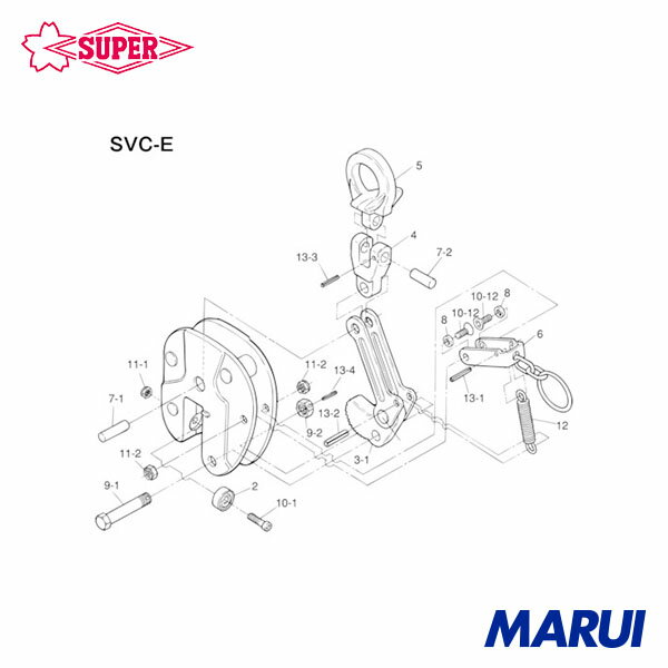 スーパー 立吊クランプ(SVC-E)用カム支持ピンセット 1S SVK0.5E 【DIY】【工具のMARUI】