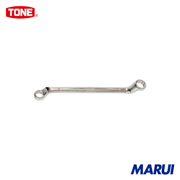 TONE 両口めがねレンチ(75°) 対辺寸法17×19mm 1丁 M751719 【DIY】【工具のMARUI】