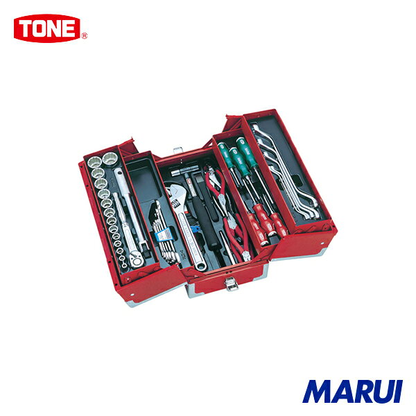 TONE 整備用工具セット ツールセット シルバー 差込角12.7mm 53点セット 1S TSS4331SV 【手提げタイプ 工具セット 家庭用 工具セットおもちゃ 日本製 工具セットプロ KTC キャビネット 工具セットホーザン 初心者 コーナン ラチェットレンチ】