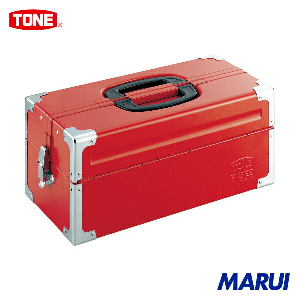 TONE ツールケース(メタル) V形2段式 433X220X195mm レッド 1個 BX322 | スチール...