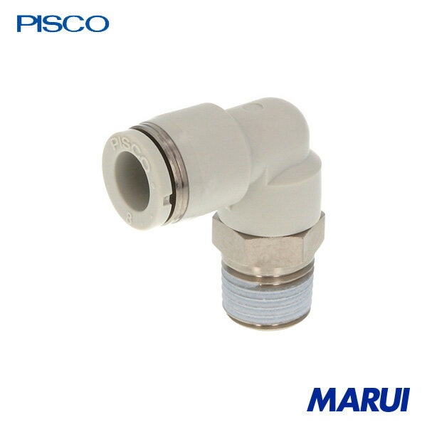 Rakuten - 日本ピスコ PISCO チューブフィッティング エルボ チューブ外径:6mm ネジサイズ:R1/4 ライトグレー仕様 1個 PL602W | チューブ継手