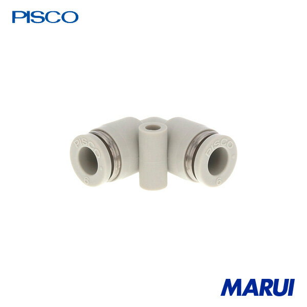 日本ピスコ PISCO チューブフィッティング ユニオンエルボ チューブ外径:10mm ライトグレー仕様 1個 PV..