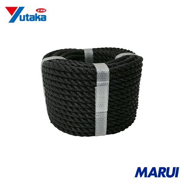 ユタカメイク ロープ PEカラーロープ万能パック 6mm×20m ブラック 1巻 PE6204 【DIY】【工具のMARUI】(4.0)
