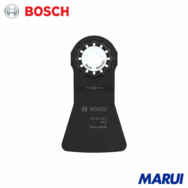特長 ■独自開発形状のマルチツールアクセサリーです。■電動工具本体のパワーを確実に伝達する3D形状を採用しています。■ボッシュ、マキタ、ハイコーキOISマルチツール、スターロックシステム全機種使用可能です。 用途 ■シーリング材除去、塗装剥離に。 仕様 ■品名：STARLOCK（スターロック）■適合機種：全メーカーのスターロックシステムで使用可能■刃幅(mm)：52■刃長(mm)：40■本体寸法(mm)：52×93×6.5 仕様2 ■モデル名：ATZ52SFCN■10枚入り 質量 265g 材質／仕上 ■炭素工具鋼 セット内容／付属品 - 原産国 スイス 注意 - 在庫について 当店では複数店舗での在庫共有をしており、システムで在庫の調整を行っておりますがご注文が集中した場合、在庫にズレが生じることがございます。 在庫数の更新が間に合わず、ご注文頂きました商品が欠品となり後ほどご連絡させていただく場合もございます。 大変ご迷惑をおかけする場合がございますがあらかじめご了承くださいますようよろしくお願い致します。