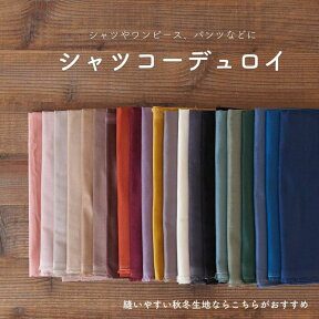 【商品到着後レビューで300円OFFクーポンプレゼント】生地 布 秋冬 無地 コーデュロイ コットン 21ウェール シャツコーデュロイ シャツコール 50cm単位 110cm幅 品番8200 【商用利用可】