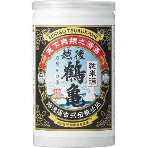 s【送料無料30本セット】越後鶴亀　純米　アルミ缶　180ml