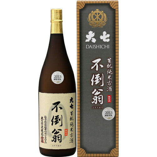 s【送料無料6本セット】 福島 大七 不倒翁 ふとうおう 1800ml 生もと純米 古酒