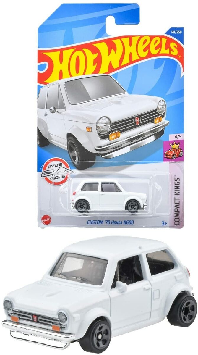 ホットウィール(Hot Wheels) ベーシックカー カスタム '70 ホンダ N600 【3才~】 HHF16 ホワイト ミニ