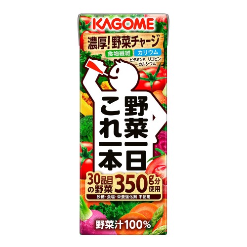 カゴメ 野菜一日これ一本 200ml紙パック×24本(食物繊維 カリウム ビタミンA リコピン カルシウム)