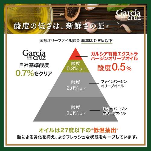 García DE LA cruz 1872 ガルシア オーガニック エキストラバージン オリーブオイル 500ml ペット オリーブ農家がつくる オリーブ油 スペイン産 有機 JAS認証 maruishouji-10016394 丸伊商事楽天市場店 サンプル画像2