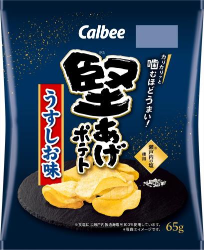 [堅あげポテト] カルビー 堅あげポテトうすしお味 65g×12袋