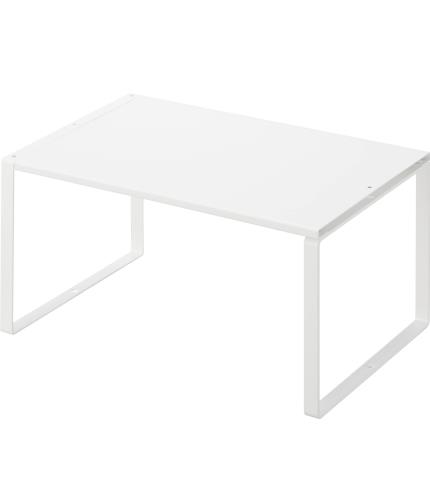 Rakuten - 山崎実業(Yamazaki) 伸縮収納棚 ホワイト 約W36.5~60XD23XH18cm プレート Plate キッチンラック シンク下 収納 伸縮式 3829