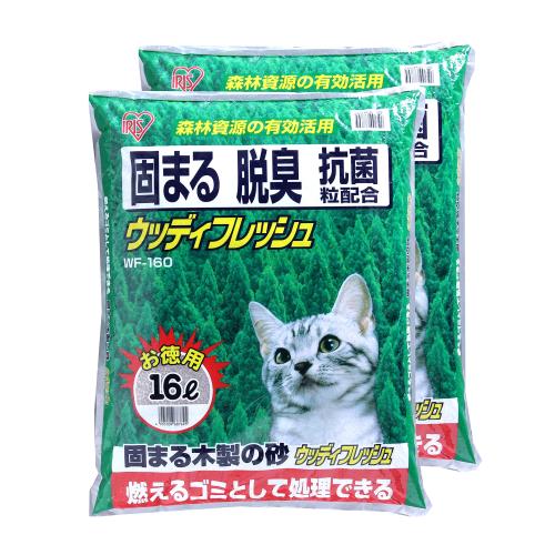 アイリスオーヤマ 猫砂 ウッディフレッシュ 16L×2袋 (まとめ買い)