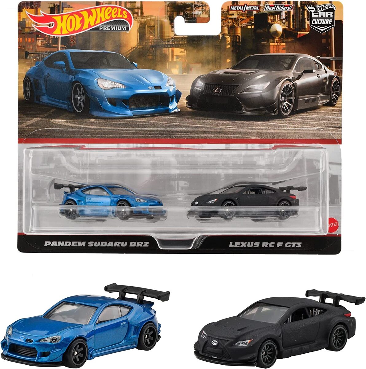 ホットウィール(Hot Wheels) プレミアム2パック パンデム スバル BRZ/レクサス RC F GT3 【3才~】 HKF51【2023年6月10日発売】