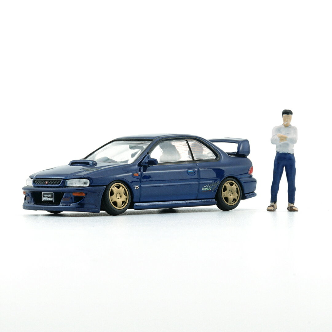 ミニカー 1/64 BM CREATIONS スバル インプレッサ WRX GC8 TYPE-R カスタム ID (RHD) フィギュア付